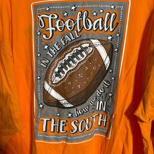 Orange Football Graphic Tee